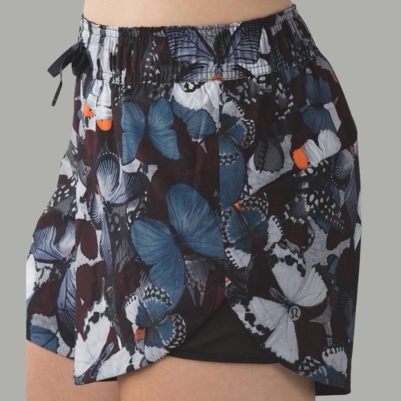 Lululemon Go The Distance Shorts Reversible Butterfly Pizzaz Multi / Black - Picture 1 of 13